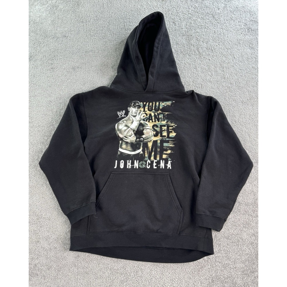 WWE John Cena Hoodie Mens Extra Small Black Fifth Sun You Can't See Me Graphic